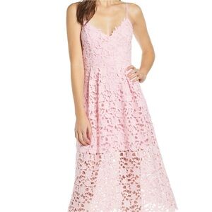 ASTR The Label lace A line midi dress